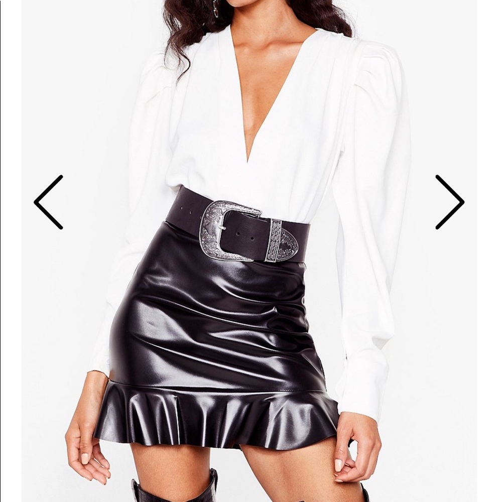Nasty Gal Faux Leather Skirt